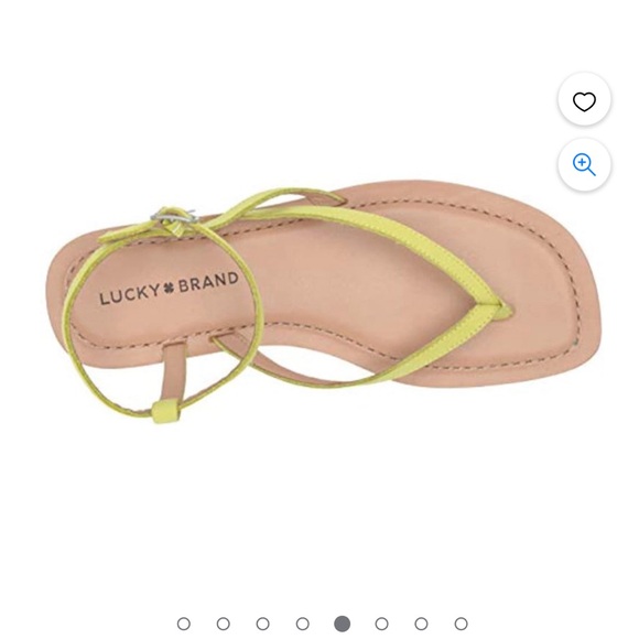 LUCKY BRAND BYLEE LIME LEATHER SANDALS SIZE 7 - Picture 10 of 11